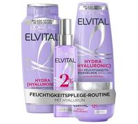 L'Oréal Paris Elvital Germany's Next Topmodel - rutina para el cuidado del cabello hidratado: Hydra Hyaluronic Set con champú de 300 ml, acondicionador de 250 ml, suero de 150 ml y máscara de 300 ml