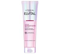 L'Oréal Paris Elvital Glicólico Gloss Acondicionador para cabello opaco y opaco, cuidado del cabello saludable y máximo brillo, regeneración de sedimentación del cabello, acondicionador con ácido
