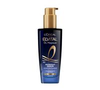 L'Oréal Paris Sérum nutritivo para cabello suave y brillante, efecto duradero contra el encrespamiento, no deja residuos, con aceite de flor de camelia, suero Elvital Oil Magique Midnight 1 x 100 ml
