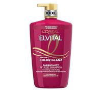L'Oréal Paris Elvital XXXL - Champú protector de color para cabello teñido, teñido o con mechas, con extracto de peonías y filtro UVA/UVB, champú de cuidado de color brillante, 1 x 1000 ml