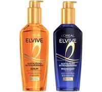 L'Oréal Paris Elvive Aceite Extraordinario Sérum + Midnight Serum, Pack x2