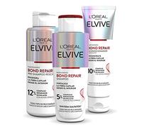 L'Oréal Paris Elvive Bond Repair Cofre Reconstrucción Pre-champú, Champú sin sulfatos, Acondicionador de Reconstrucción Profunda, Tratamiento para Reparar el Cabello Dañado, Multicolor