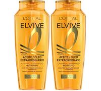 L'Oreal Paris Elvive Champú Nutritivo Aceite Extraordinario Para Pelo Seco, 400ml (Paquete de 2)