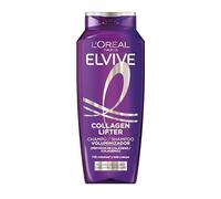 L'Oréal Paris Elvive, Champú Voluminizador, Aumento de volumen al instante, Sin Apelmazar, por 72H, Con Péptidos de Colágeno, Para Cabello Fino, Collagen Lifter, 700 ml