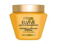 L'Oréal Paris, Mascarilla Nutritiva, 10x Más Nutrición, Con Complejo Nutritivo de Aceite de Camelia, Para Cabello Seco, Elvive Extraordinary Oil, 310 ml