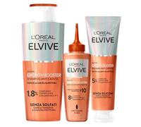 L'Oréal Paris Elvive Growth Booster Anticaída Champú, Acondicionador, Suero | Juego de 3,para Cabello Dañado, Fórmula con Aminexil-R Niacinamida Extracto de Raíz de Jengibre