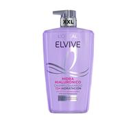 L'Oréal Paris Elvive Hidra Hialurónico Champú 72h de Hidratación, 1L | Champú con Ácido Hialurónico*, Hidratación Al Instante durante 72h, Para Cabello Deshidratado, Textura Ligera