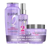L'Oreal Paris Elvive Hidra Hialurónico Cofre Champú 72h Hidratación y Mascarilla 72h Hidratación Intensiva y Sérum Rellenador