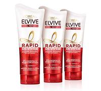 L'Oréal Paris Elvive Rapid Reviver - Acondicionador intensivo instantáneo Total Repair 5, enriquecido con aminoácido y vitamina E, para cabello dañado, paquete de 3