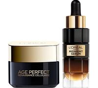 L'Oréal Paris - Estuche Duo Age Perfect Renacimiento Celular - 1 crema de día revitalizante y 1 sérum antiarrugas, firme, brillo - Complejo Antioxidante - Todo tipo de pieles