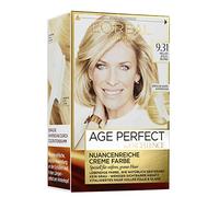 L'Oréal Paris Excellence Age Perfect Colouration 9.31 rubio dorado claro, paquete de 3