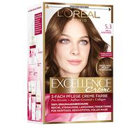 L'Oréal Paris Excellence Coloración Permanente, 5.3 Castaño Brillante - 172 ml