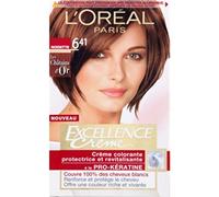 L'Oréal Paris - Excellence Crème - Coloration Permanente Triple Soin 100% Couverture Cheveux Blancs - Nuance 6,41 Noisette