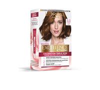 L'Oréal Paris - Excellence Crème - Coloration Permanente Triple Soin 100% Couverture Cheveux Blancs - Nuance 5,3 Châtain Clair Doré