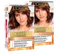 L'Oréal Paris Excellence Intense Coloración Permanente 6.32 Rubio Oscuro Dorado Perla Triple Tratamiento - 2 tintes
