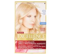 L'Oréal Paris Excellence - Tinte colorante con triple tratamiento avanzado, cubre el cabello blanco para un resultado de larga duración, 03 rubio ultra claro ceniza