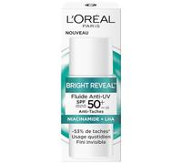 L'Oréal Paris - Fluido Anti-UV SPF50+ - Enriquecido con Niacinamida - Protege y corrige manchas - Para todos los tipos de piel - Bright Reveal - 50 ml