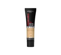 L'Oreal Paris Foundation Infallible Matte Cover 24hour 200 Golden Sand, resistente al sudor, al calor, a la transferencia y al agua, SPF 18, 30 ml