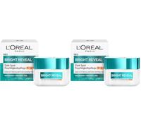 L'Oréal Paris Hidratante con SPF 50 - Reduce las manchas de pigmentación, previene el envejecimiento de la piel, hidrata, cuidado Bright Reveal Dark Spot - 50 m (Paquete de 2)