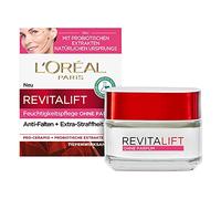 L'Oréal Paris hidratante sin perfume para mujer: suaviza las arrugas y hace que la piel parezca más joven con proretinol y extractos probióticos, Revitalift, 1 x 50 ml