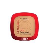 L'Oréal París Infalible, 24h Polvos Compactos Mate de Larga Duración, Tono 260