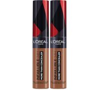 L'Oréal Paris Infalible, Corrector de cobertura completa y acabado natural, More than Concealer,Tono 33332 Honey/Miel, 11 Ml 30 g (Paquete de 2)