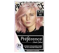 L'Oréal Paris Intensive dauerhafte Haarfarbe, Bis zu 8 Wochen glänzendes Haar und intensive Farbe, Préférence Vivid Colors, Farbe: 9.213 ROSE GOLD, 1 Stück