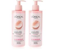 L'Oreal Paris Leche Limpiadora, Rosa, Blanco, 400 ml (Paquete de 2)