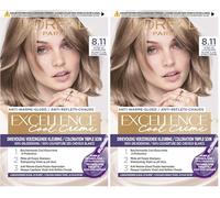 L'Oréal Paris - L'Oréal Paris Excelencia Cool Cream 8.11 Ultra - Tinte rubio para el cabello - 1 unidad (Paquete de 2)