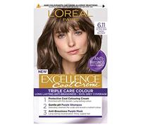 L'Oreal Paris L'Oréal Paris Excellence Cool Crème Tinte Permanente para el Cabello, Coloración Radiante en Casa con hasta un 100% de Cobertura de Canas, Pro-queratina, Hasta 8 Semanas de Color, Tinte: