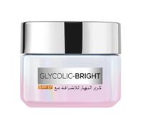 L'Oréal Paris L'Oreal Paris Glycolic Bright Day Cream con SPF 17, 50 ml | Crema iluminadora de la piel con ácido glicólico que minimiza visiblemente las manchas y revela una piel uniforme