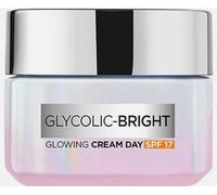 L'Oréal Paris L'Oreal Paris Glycolic Bright Day Cream con SPF 17, 50 ml | Crema iluminadora de la piel con ácido glicólico que minimiza visiblemente las manchas y revela una piel uniforme