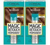 L'Oréal Paris Magic Retouch - Cubierta permanente para raíces, color marrón claro 6 (Paquete de 2)