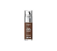 L'Oreal Paris Make-up Designer Accord Parfait, Base de maquillaje acabado natural con ácido hialurónico, tono piel oscuro 10R, 30 ml