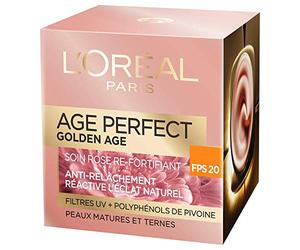 L'Oreal Paris Make-up Designer Age Perfect - Golden Age - Soin Jour Rose Re-Fortifiant FPS 20 - Anti-Relâchement & Eclat - Peaux Matures et Ternes - 50 ml