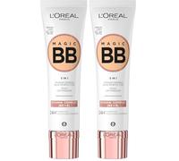L'Oreal Paris Make-up Designer, Fondo de maquillaje BB cream, Color Medio Claro, 30 ml (Paquete de 2)