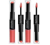 L'Oreal Paris Make-up Designer Labios (Maquillaje), Fresh, Coral 404 Corail Constant, 1 Unidad (Paquete de 2)