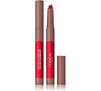 L'Oreal Paris Make-up Designer - Pintalabios Matte Crayón 111 A Little Chili permanente, rojo frambuesa - 22 ml