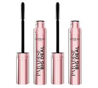 L'Oréal Paris Máscara de Pestañas Paradise Big Deal Volumen y Largura Aspecto Intenso con Fórmula Smoothfinity Superponible y Modulable con Cepillo Cross-Conico Color Negro - 2 Máscaras