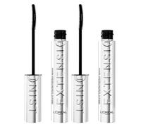 L'Oréal Paris Mascara Extensionista Extensionista Telescopic Color Negro con Cepillo Curvo para Pestañas Definidas y Curvas Fórmula con Pigmentos Magnéticos - 2 Mascaras