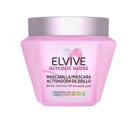 L'Oréal Paris, Mascarilla Activadora del Brillo, Brillo Intenso en Un Solo Uso, Cabello Más Liso, Con Ácido Glicólico, Para Cabello Apagado y Sin Vida, Elvive Glycolic Gloss, 310 ml