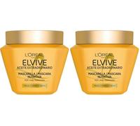 L'Oréal Paris, Mascarilla Nutritiva, 10x Más Nutrición, Con Complejo Nutritivo de Aceite de Camelia, Para Cabello Seco, Elvive Extraordinary Oil, 310 ml (Paquete de 2)