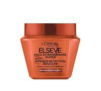 L'Oréal Paris - Mascarilla nutritiva para rizos - 4 días de rizos definidos - Cabello rizado y seco - 14% de elixir derretido con aceite de jojoba - Versátil - Aceite de jojoba excepcional de Elseve