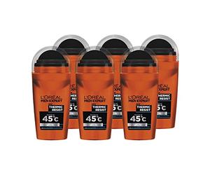 L'Oréal Paris Men Expert 48H Thermic Resist - Desodorante antitranspirante para hombres, 50 ml, paquete de 6, compra al por mayor