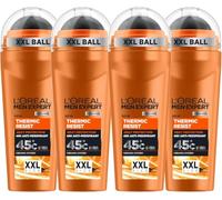L'Oréal Paris Men Expert Desodorante en Roll-On Thermic Resist XXL, Pack x4 | Protección Frente al Olor, Sensación de Frescor, Hasta 48 Horas de Duración, Aplicación en Roll-On, Cuidado Diario