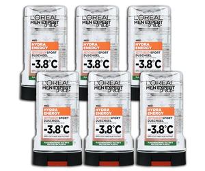 L'ORÉAL Paris Men Expert Gel de ducha y champú Hydra Energy Extreme Sport - 3,8 °C 6 x 250 ml