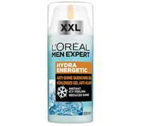 L'Oreal Paris Men Expert Hydra Energetic Fluido Polar Gel Hidratante Anti-Brillo para Hombres, 100 ml XXL (Paquete de 1)