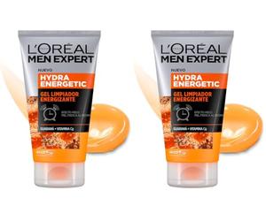 L'Oreal Paris Men Expert - Hydra Energetic gel limpiador energizante para hombres - 100 ml (Paquete de 2)