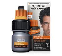 L'Oreal Paris Men Expert One Twist Tinte Semipermanente para Hombres, Disimula tus canas en 5 minutos, Resultado natural hasta 6 semanas, Tono 2, Color Negro, 1 Unidad (Paquete de 1)