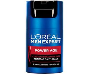 L'Oréal Paris Men Expert Power Age Crema Facial Reafirmante, 50ml | Ácido Hialurónico*, Hidratación Intensa, Ayuda a Combatir Signos de Edad, Rutina Masculina, Men Expert Power Age